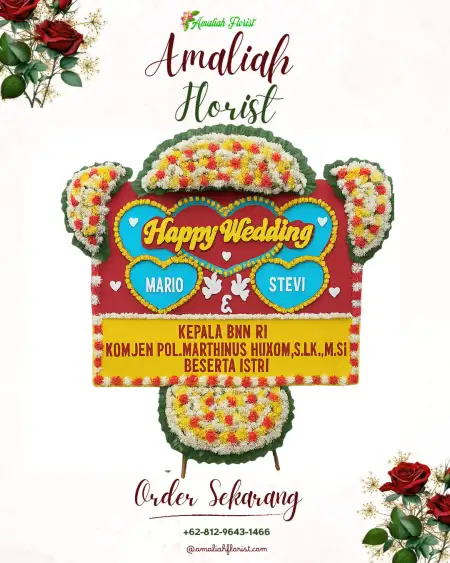 Papan Bunga Pernikahan Mundeh Kauh